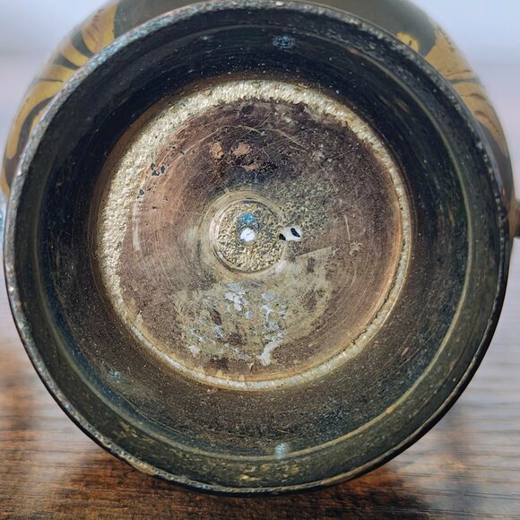 Vintage Etched Brass Coffee Set - Picture 14 of 14